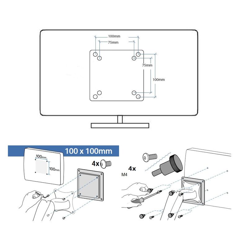 Expo-Rack-Soporte-Rack-de-Escritorio-para-Monitor-Movil-Plegable-de-3-Giros-13--27-