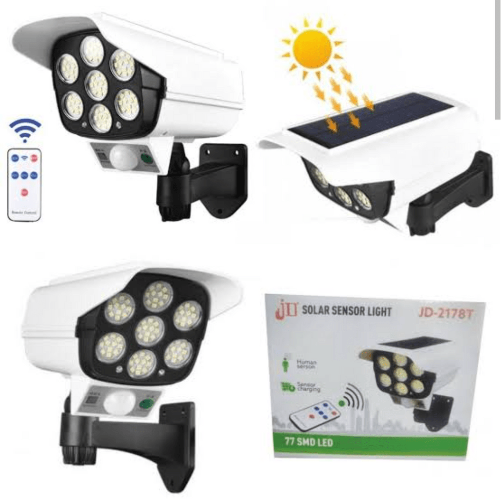 Lámpara Led con Panel Solar y Sensor Movimiento