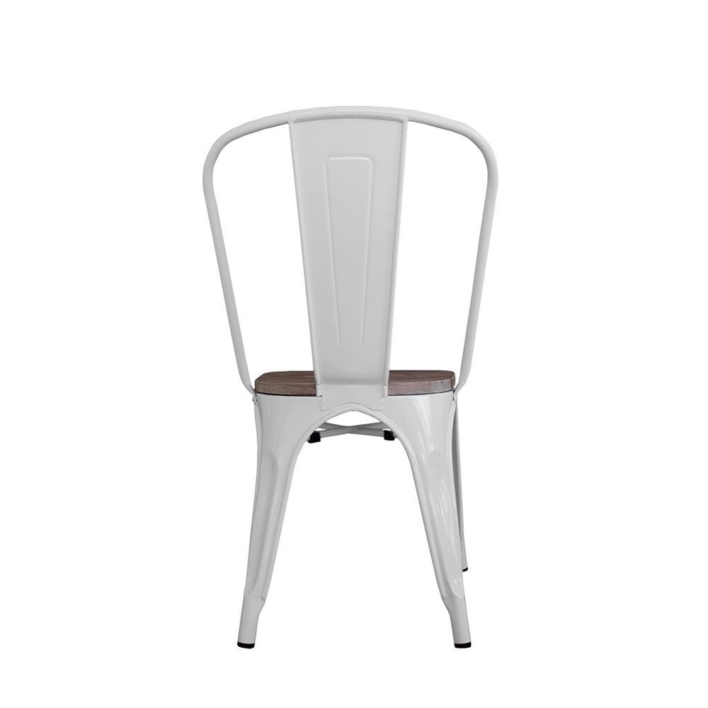 Silla NIHM Tolix Wood Blanco Silla NIHM Tolix Wood Blanco