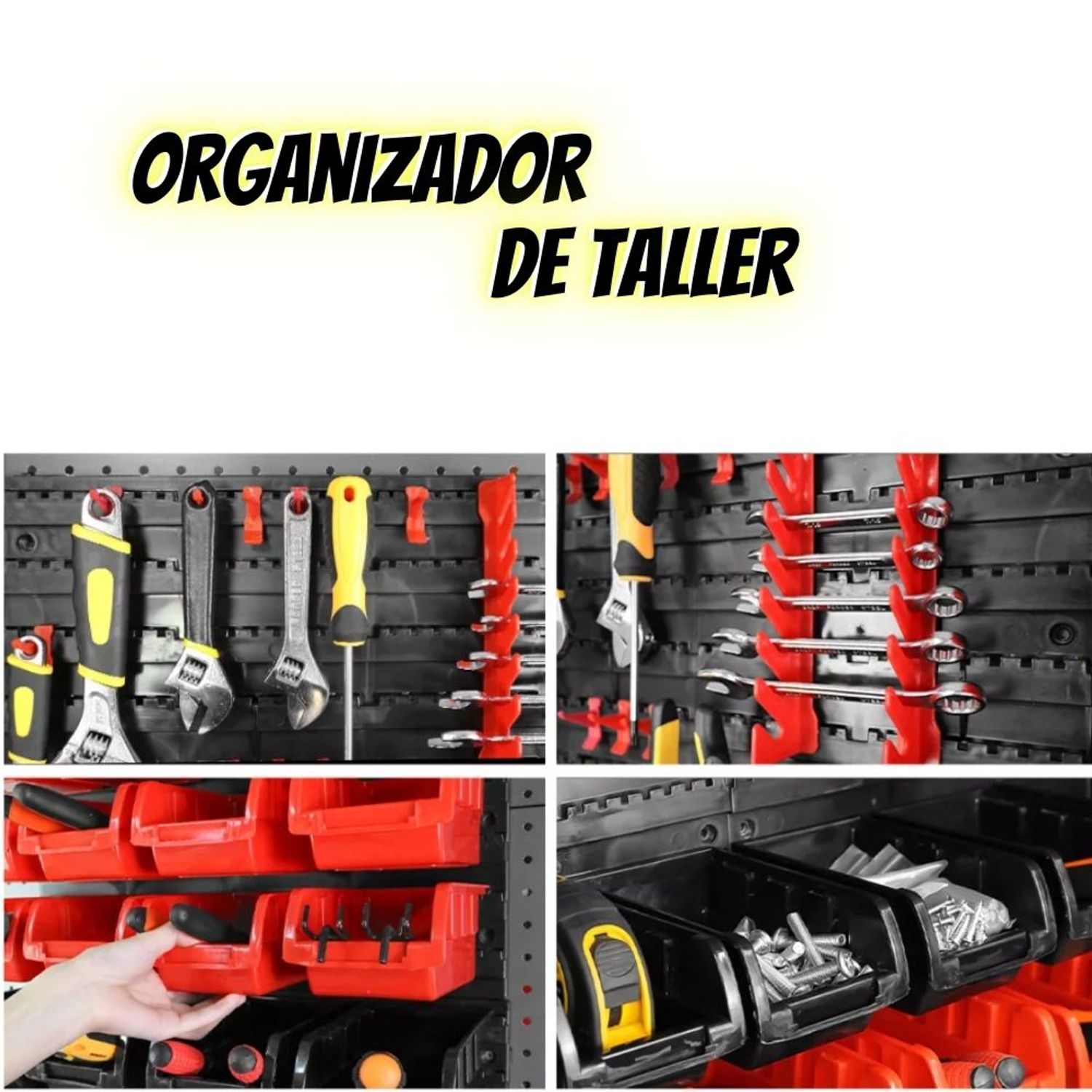 organizador, taller, piezas, organizador, reparación, interior