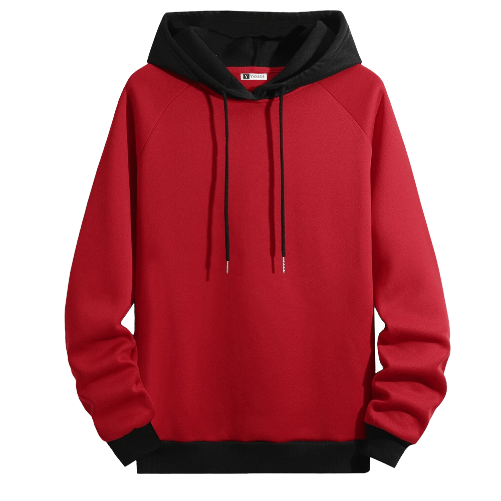 Polera-Hombre-Yansus-Rojo-con-Capucha-Negro-Rojo-L Polera-Hombre-Yansus-Rojo-con-Capucha-Negro-Rojo-L