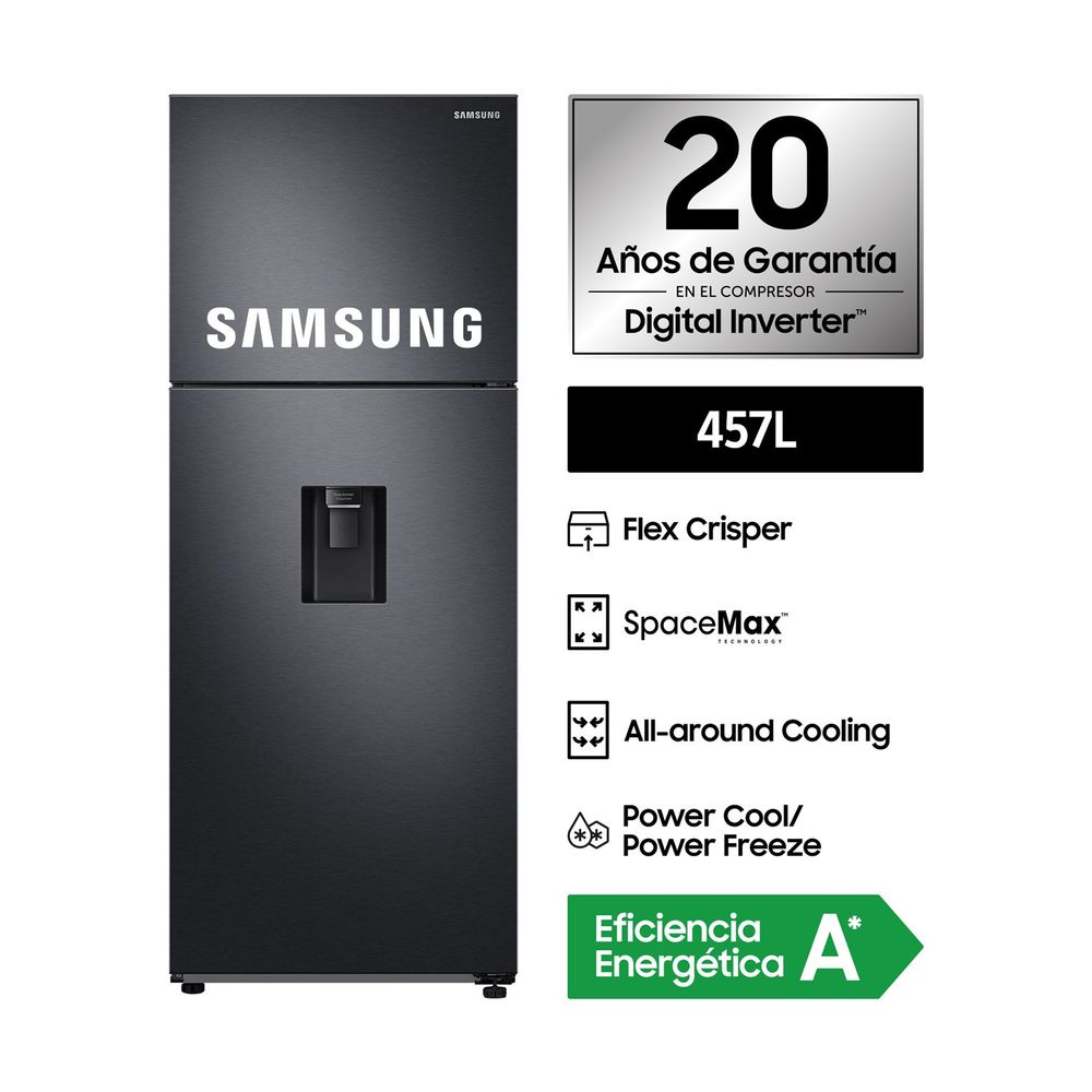 Refrigeradora Samsung RT48A6620B1 Top Freezer con Flex Crisper 457 Litros - Negro