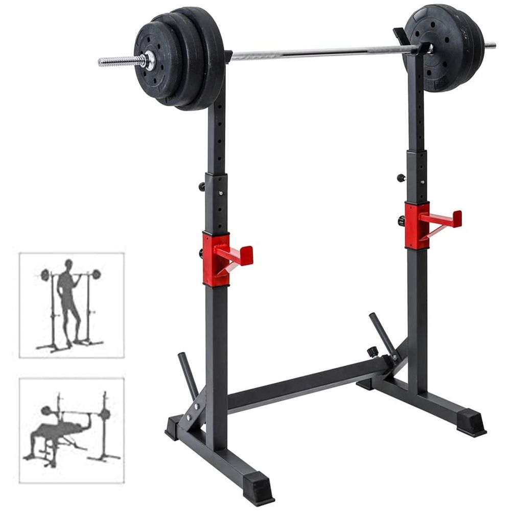 Rack de Sentadillas de Altura Ajustable y Soporte de hasta 300 kg