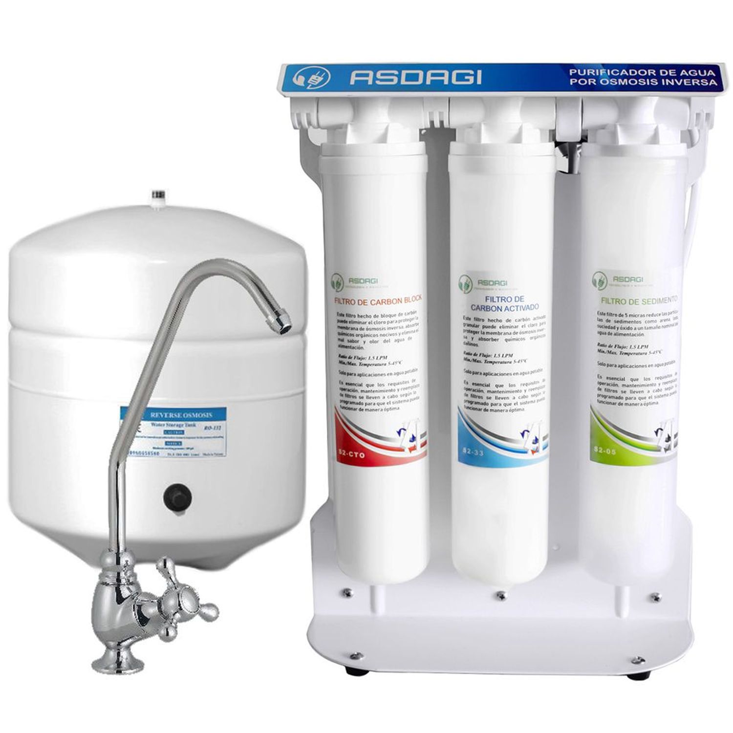 Sistema Purificador Filtro De Agua 5 Etapas Agua 100% Pura