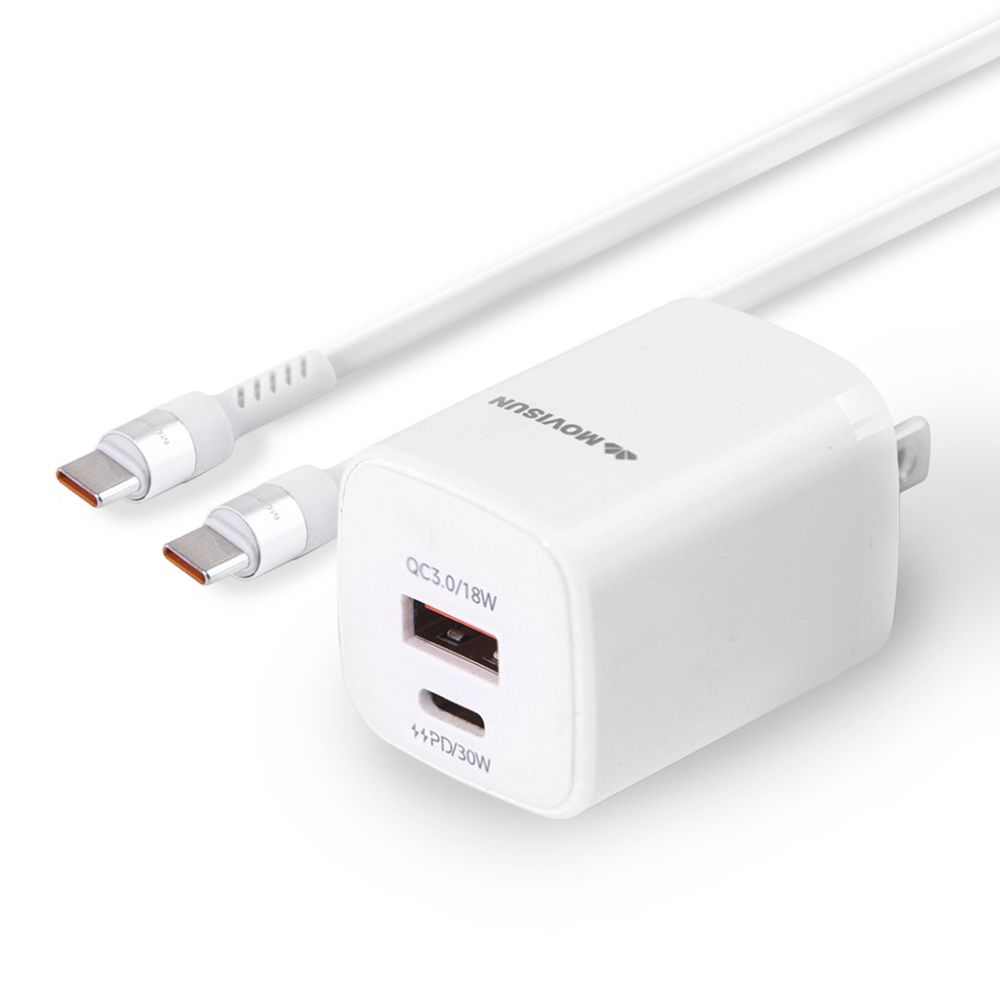 Cargador de Carga Rápida Movisun MPD-30 Blanco