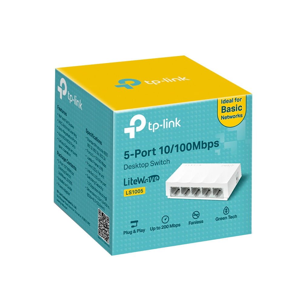 Switch TP-Link LS1005 LiteWave 5 Puertos 10/100 Mbps