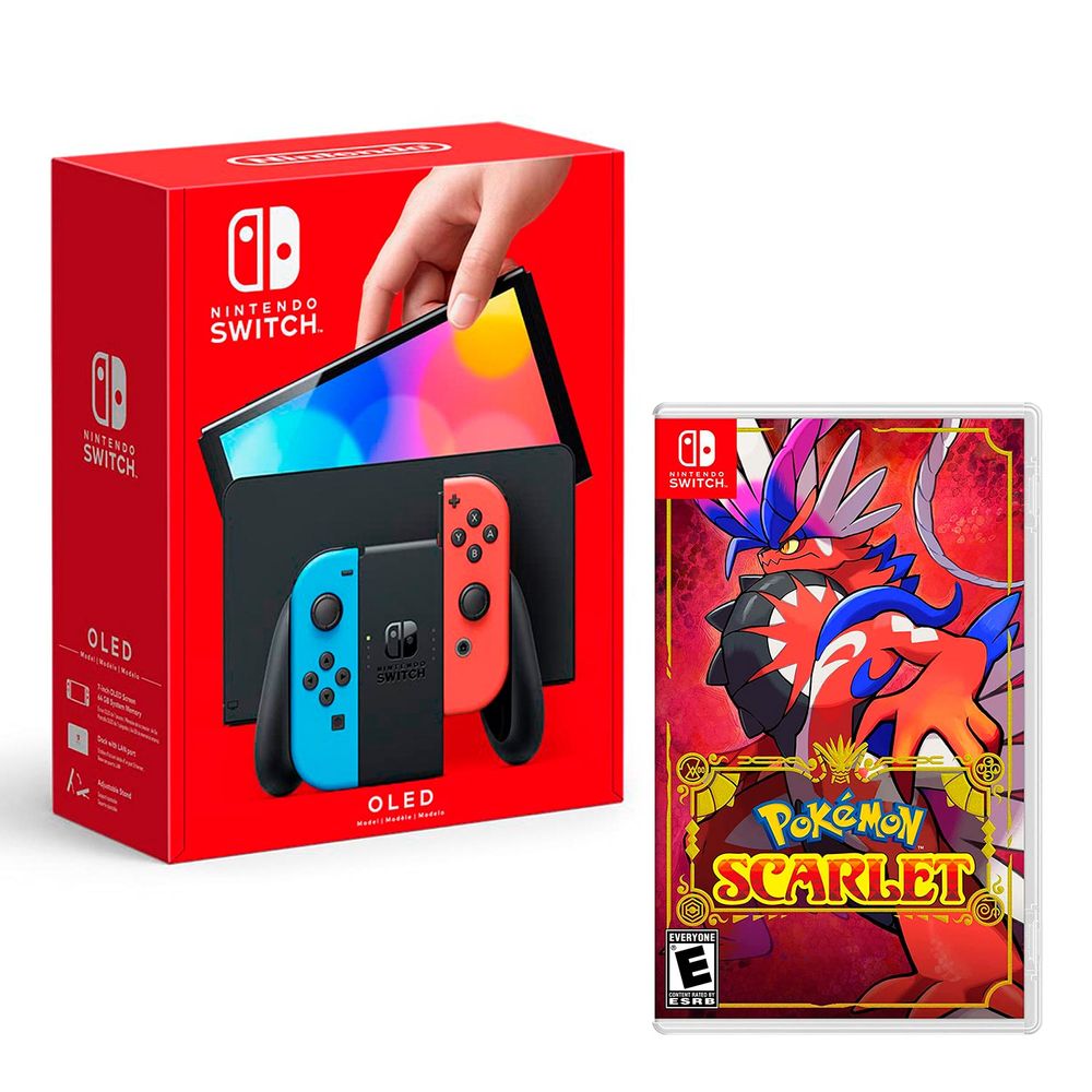 Nintendo Switch Oled Neon + Pokemon Scarlet
