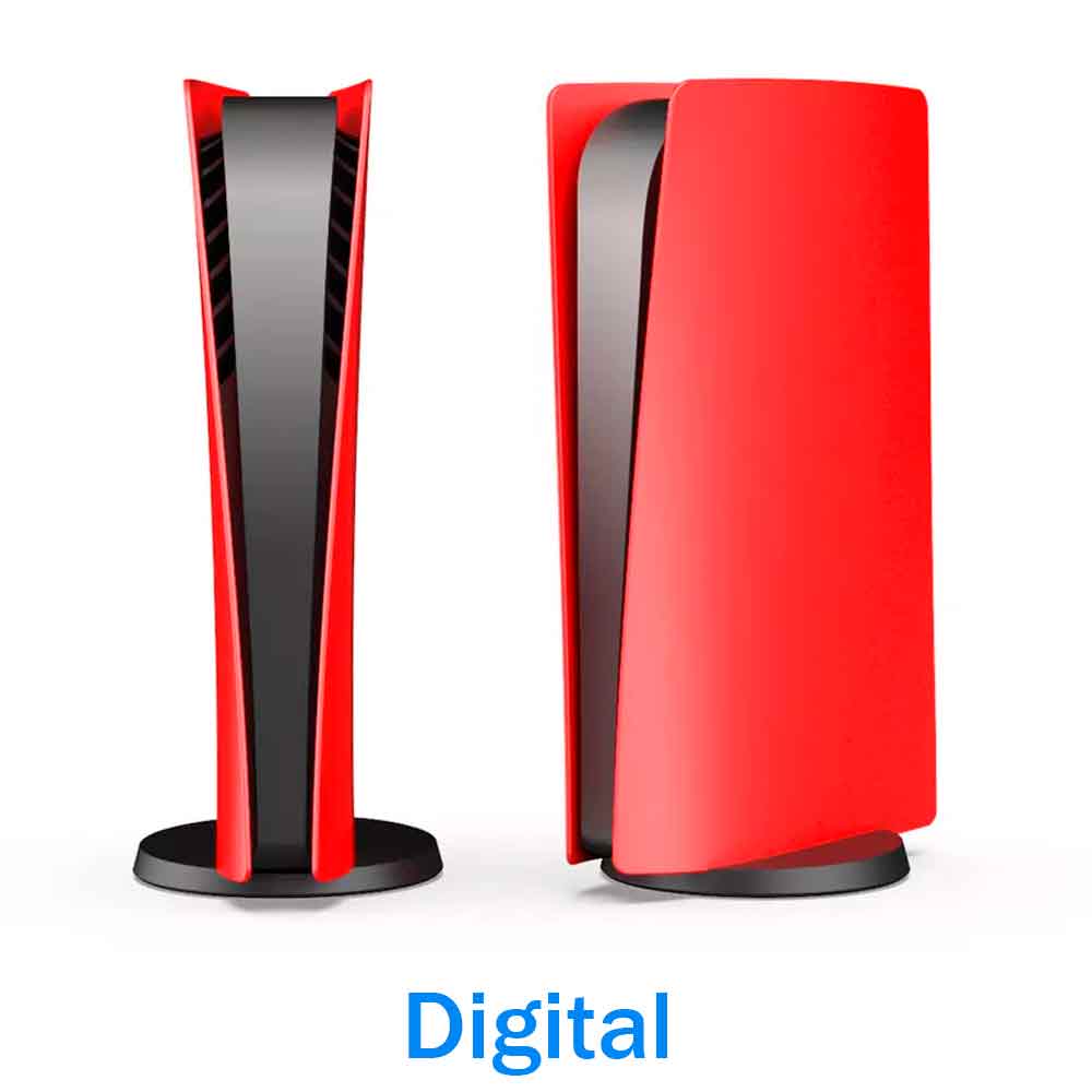 Cubierta Tapa Reemplazo para PS5 Digital Rígido Rojo