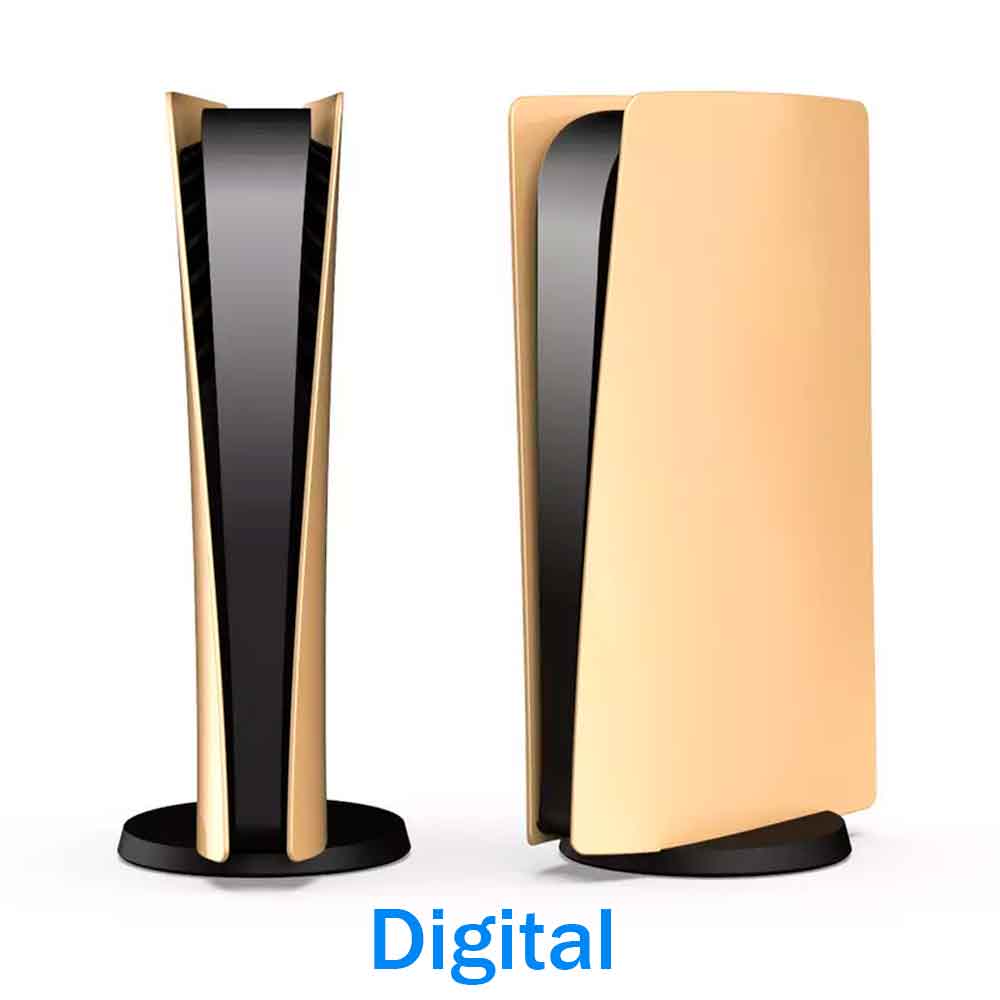 Cubierta Tapa Reemplazo para PS5 Digital Rígido Dorado