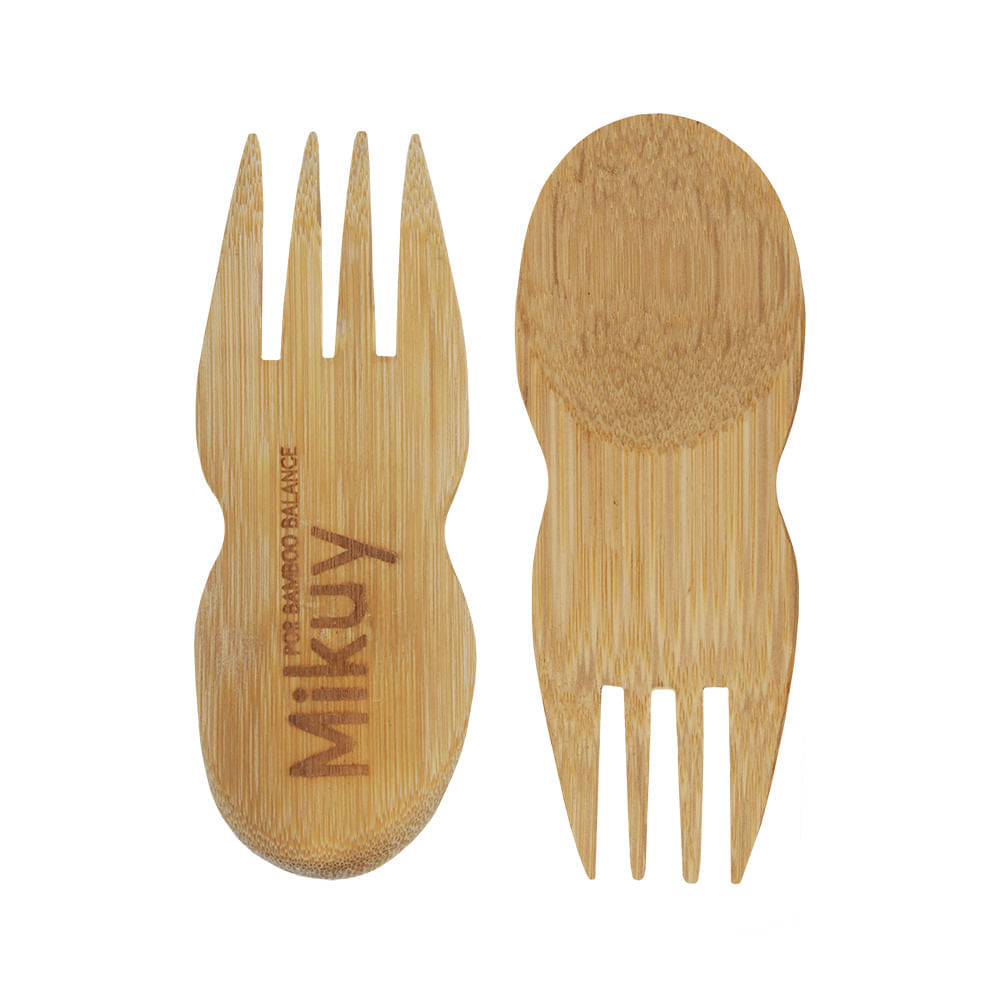 Cuchara Tenedor de Bambú Bamboo Balance Mini