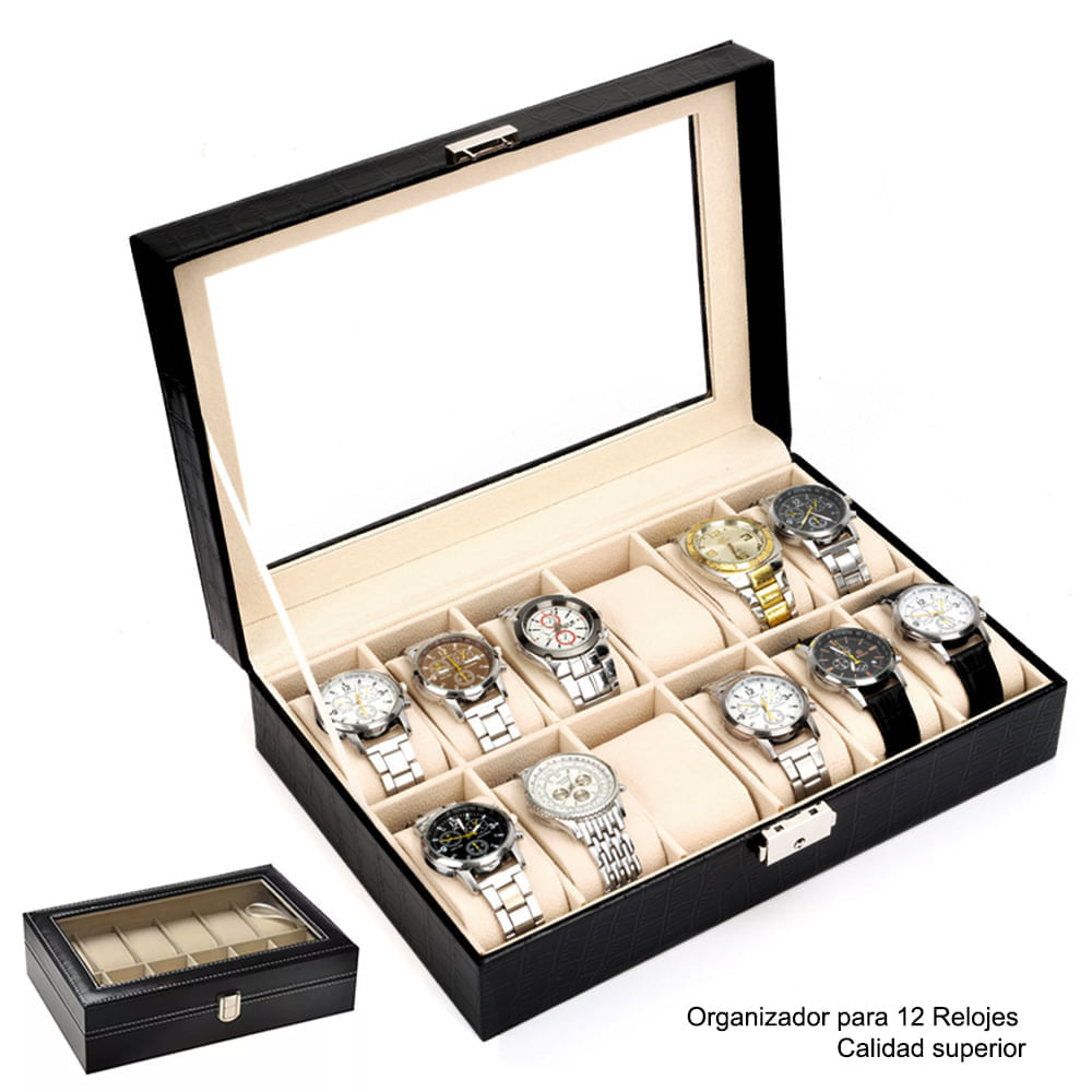 Maletín Caja organizadora para 12 relojes con MDA290014 Negro | Oechsle Oechsle