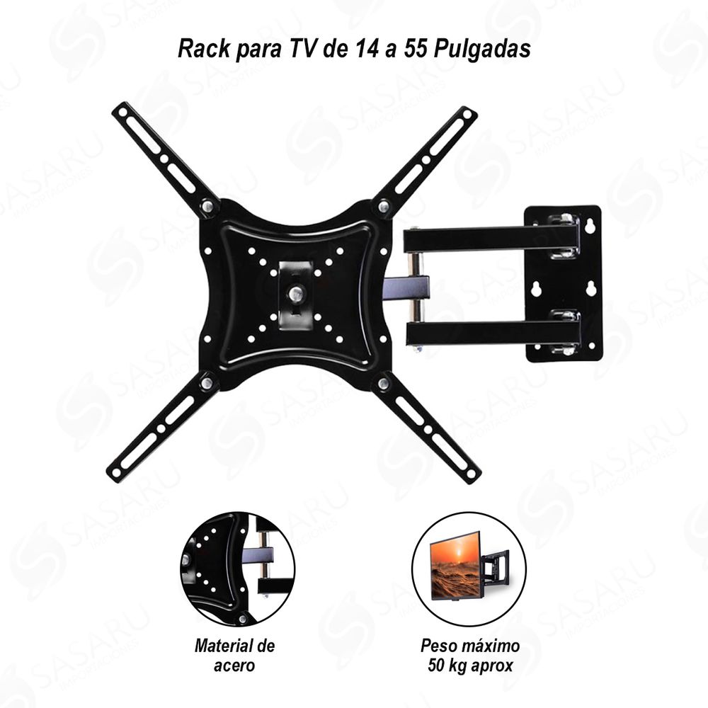 Soporte Pared Televisor 14-55 Giratorio Ajustable I Oechsle - Oechsle