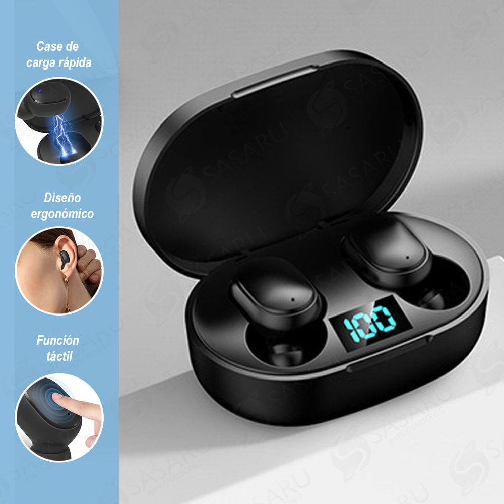 Audífonos Bluetooth E6S - Negro | Oechsle - Oechsle