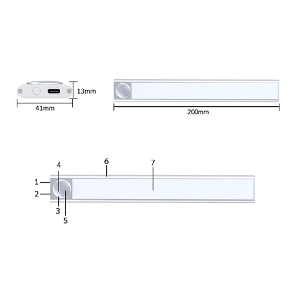 Lampara Luz Led Sensor De Movimiento Manocromatica Hogar Cocina