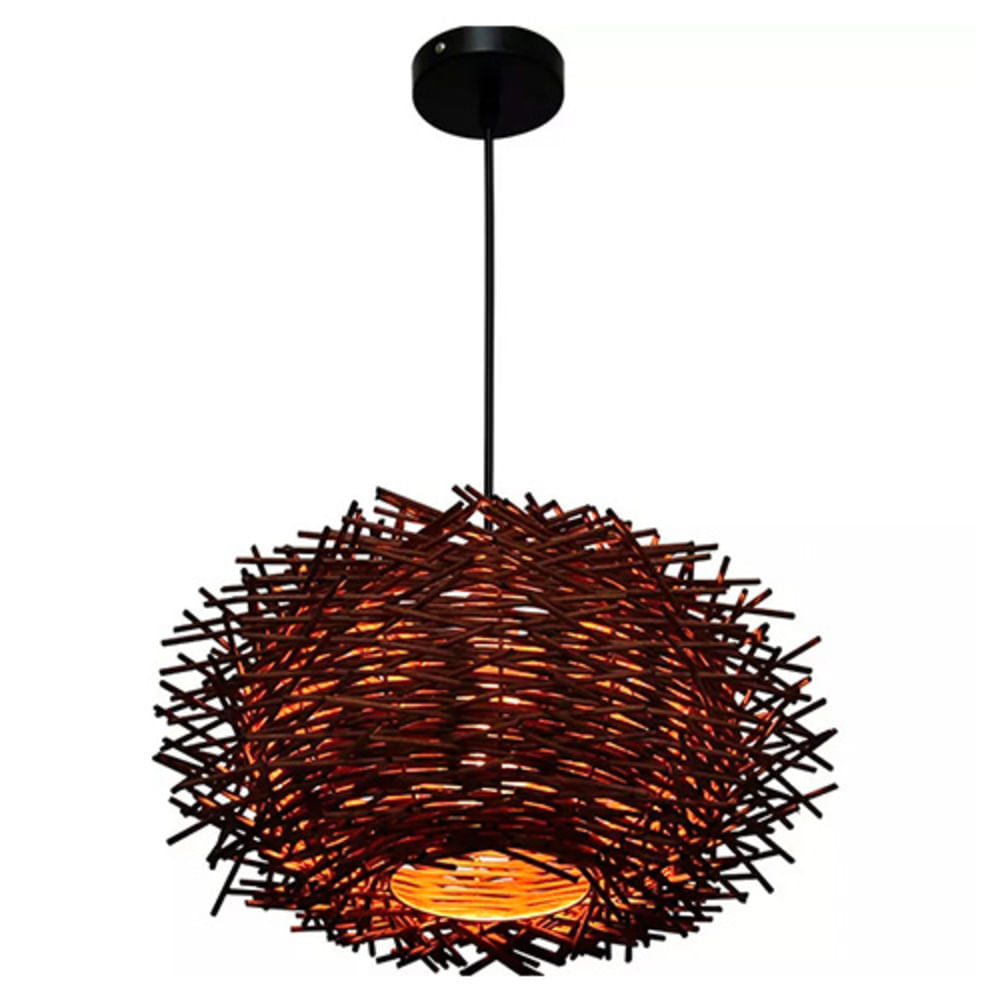 Lampara Colgante Nordica Elegante Nido De Pajaro Luz Hogar Dormitorio