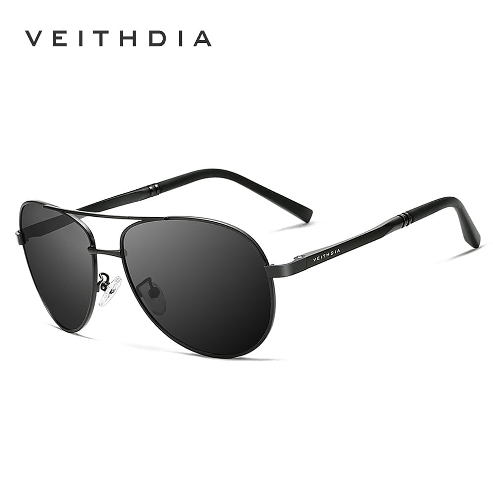 Lentes de Sol Veithdia para Hombre - Polarizado UV400 - Black