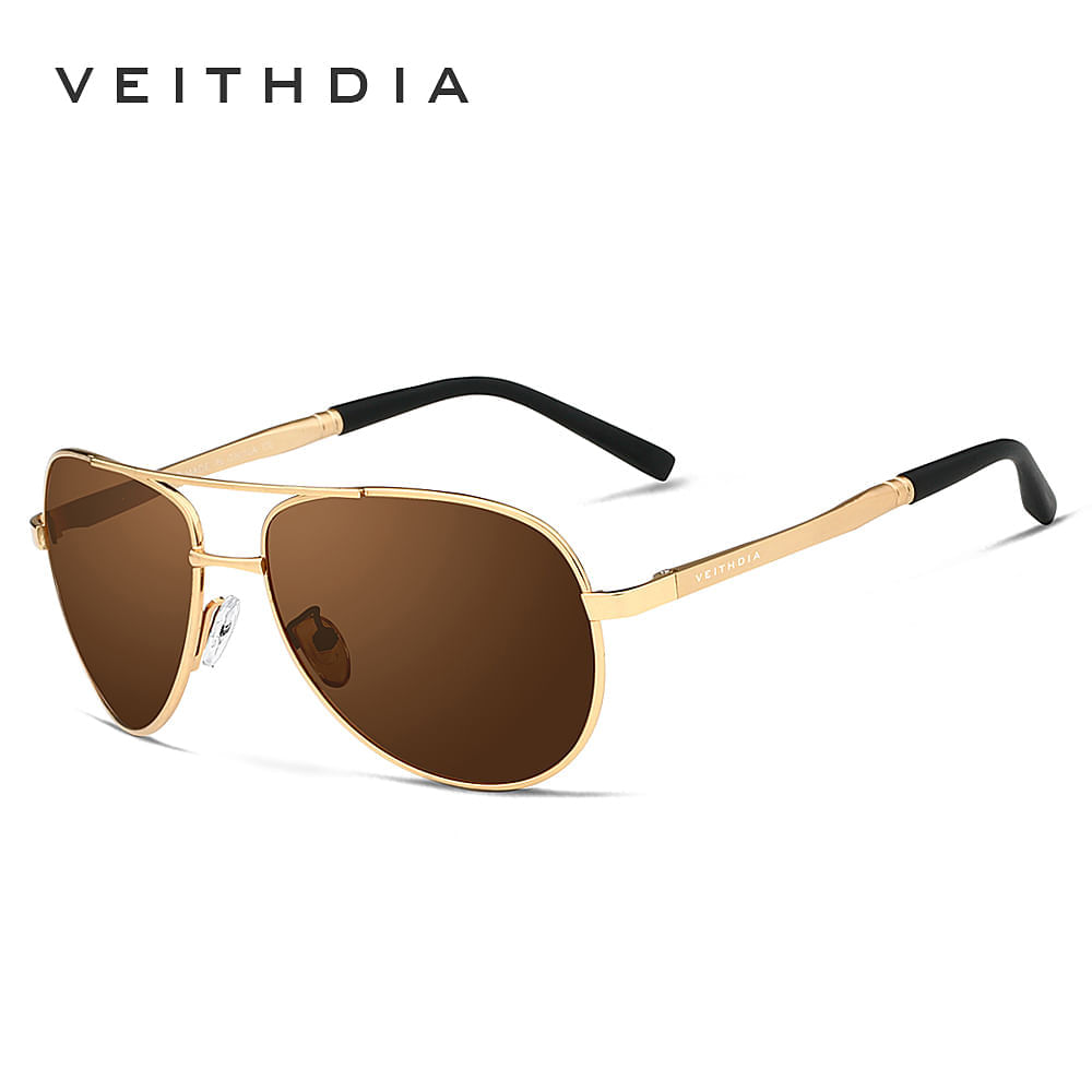 Lentes-de-Sol-Veithdia-para-Hombre---Polarizado-UV400---Gold Lentes-de-Sol-Veithdia-para-Hombre---Polarizado-UV400---Gold