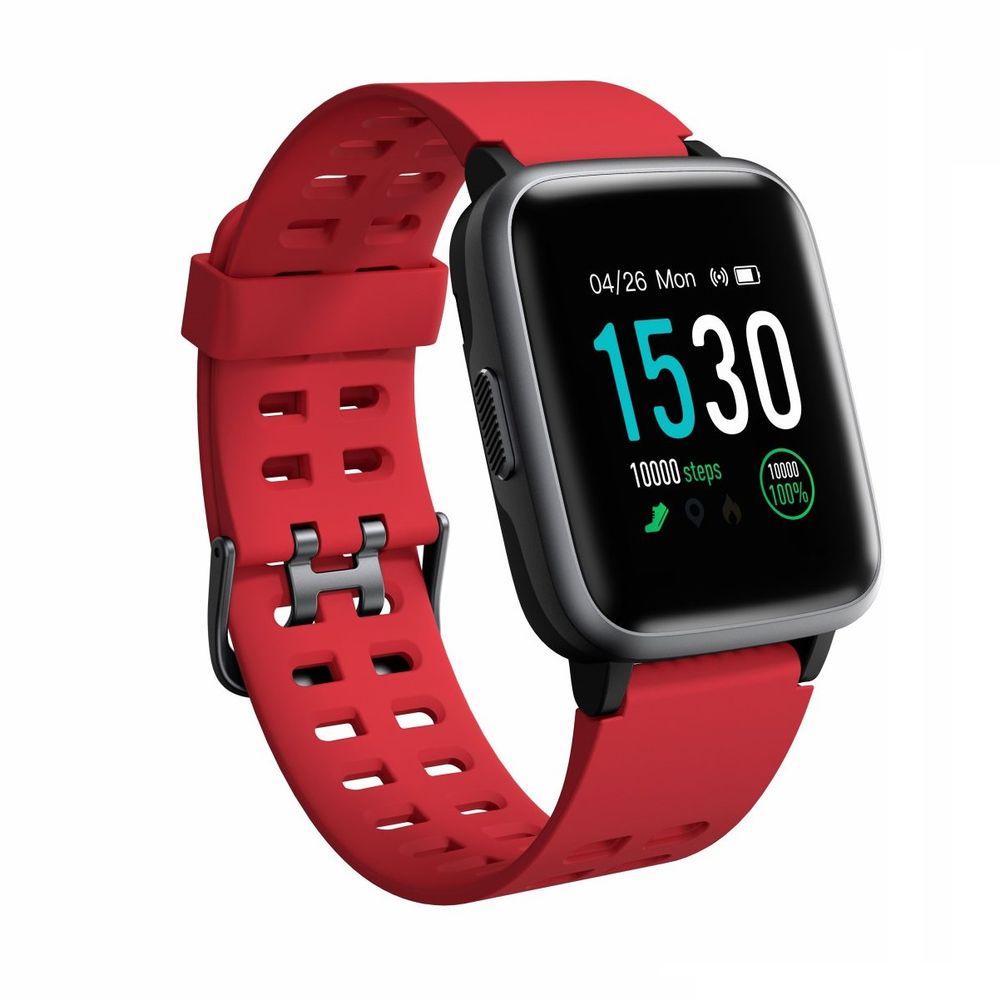Smartwatch Leotec Multisports Fit 814 Red Pulsómetro Relax Acelerómetro