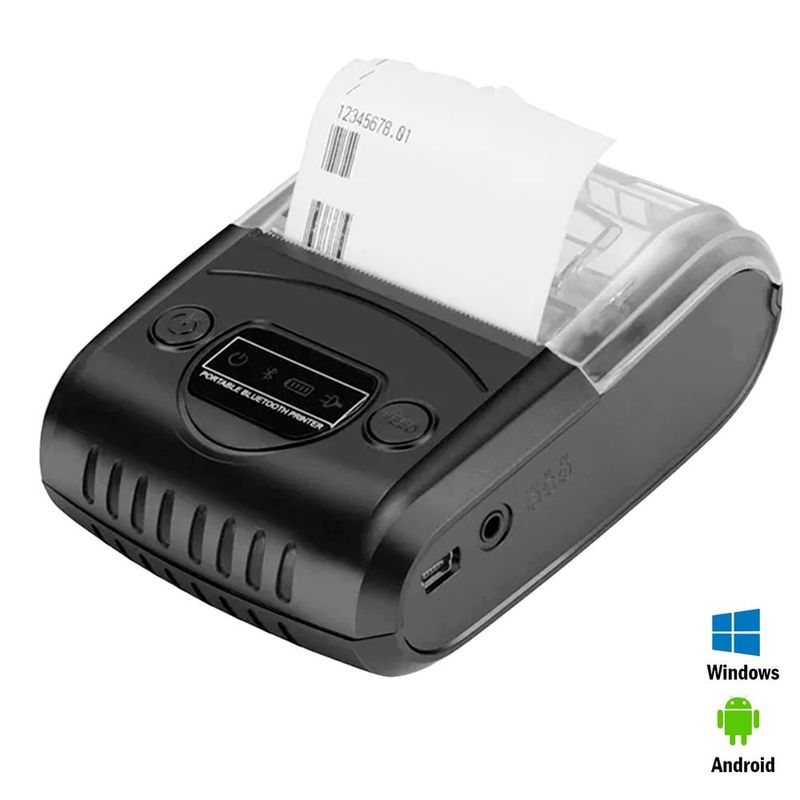 Mini Impresora Térmica Portátil Recargable Bluetooth + rollo Azul I Oechsle  - Oechsle