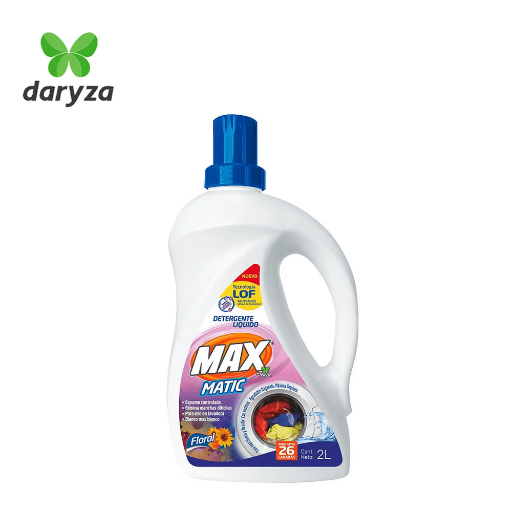 Detergente Líquido Concentrado Daryza Max Matic 2 Litros
