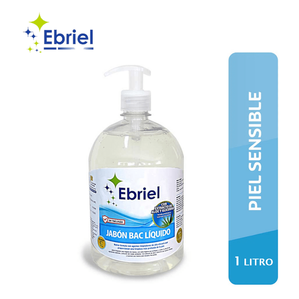 Jabón Líquido Antibacterial Ebriel Litro