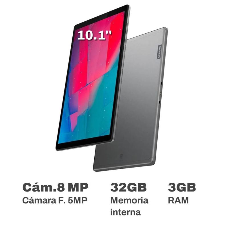 Tablet Lenovo M10 Plus de 10.6 3Ra Generación 128Gb Wi Fi Únicamente Color  Gris Tormenta I Oechsle - Oechsle