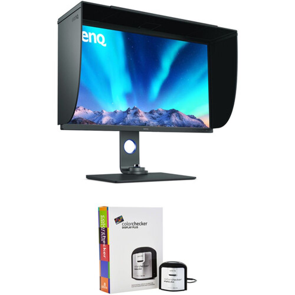 BenQ SW321C Monitor de edición de fotos y videos 4K HDR IPS de 32" con ColorChecker Display ...