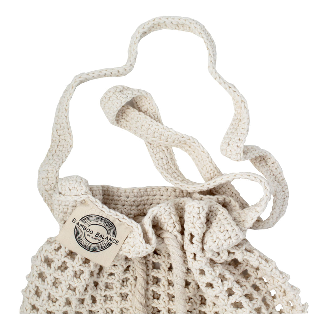 Bolsa de Malla Tejida a Crochet Bamboo Balance