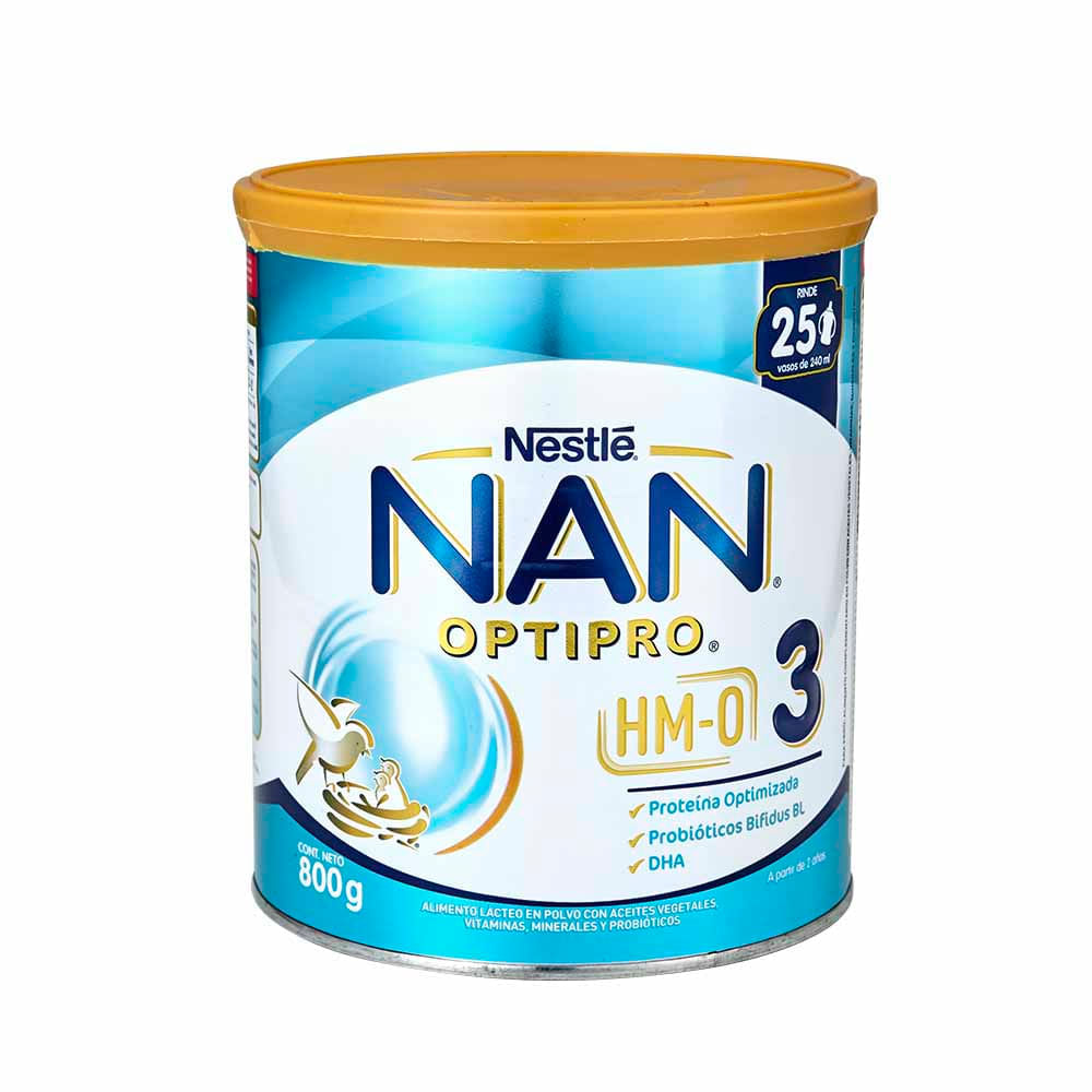 Fórmula Infantil Nan 3 Optipro Desarrollo Lata 800g Oechsle 9331