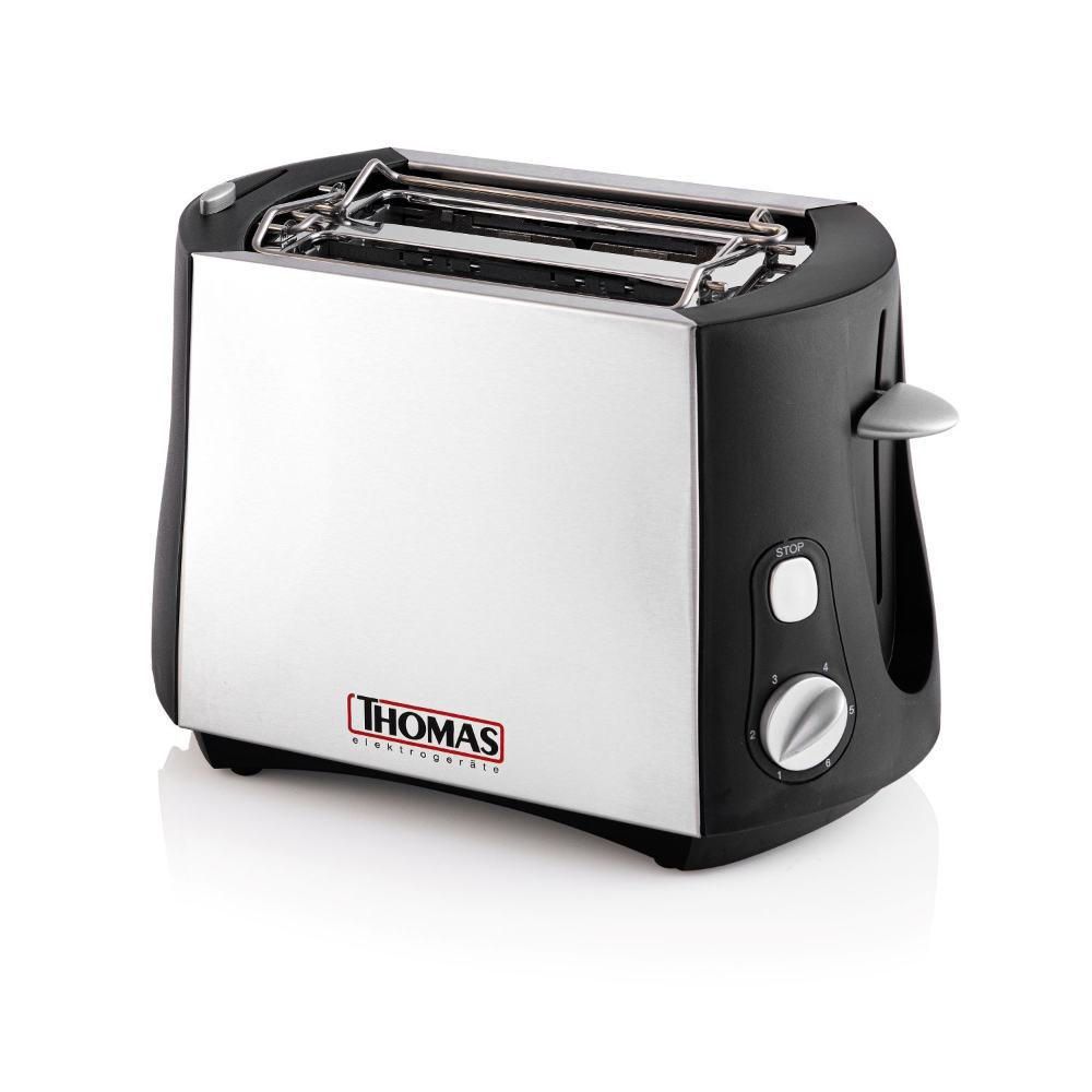Tostadora Thomas TH-120 2 Sandwiches 800W Plateado