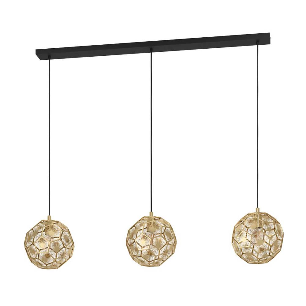 Colgante Skoura Negro Plata Eglo