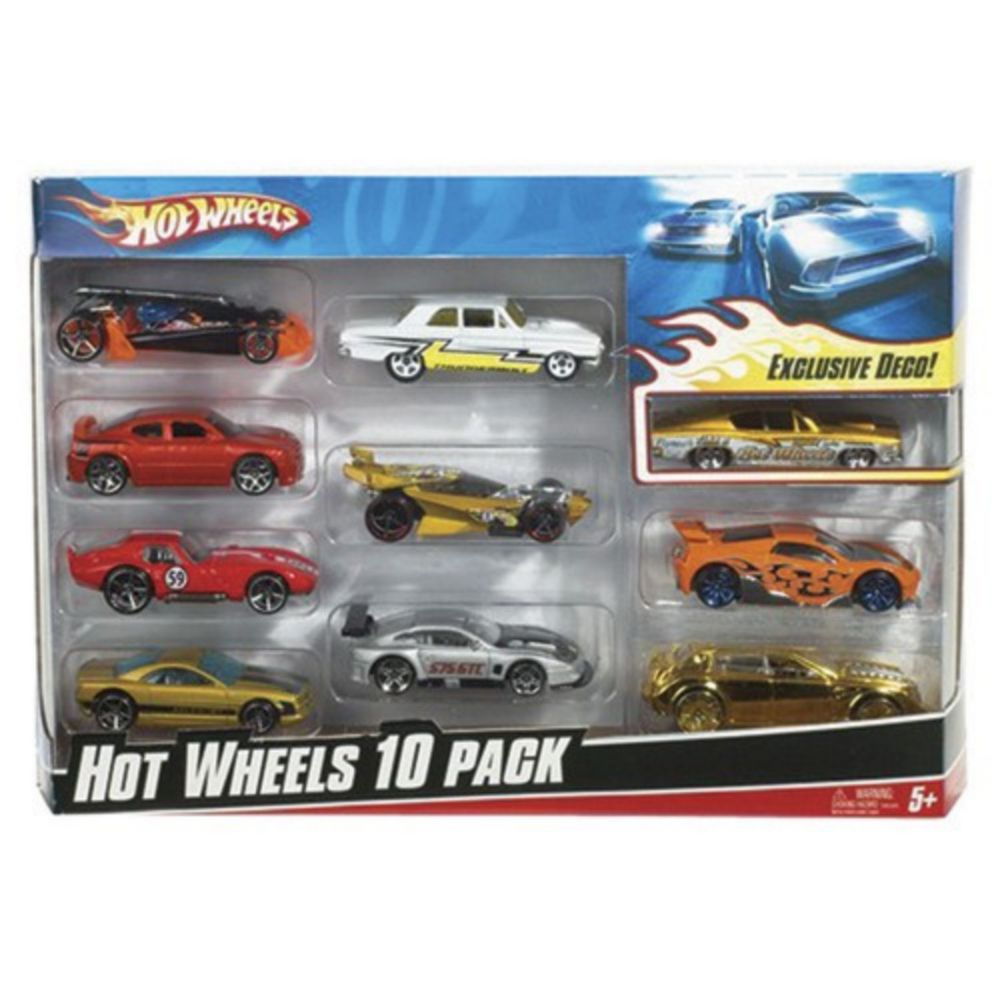 Pack x10 Carros de Juguete Hot Wheels 54886
