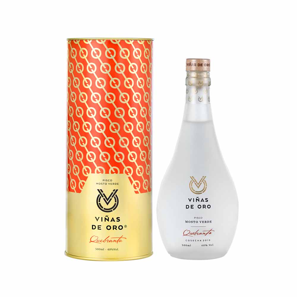 Pisco VIÑAS DE ORO Mosto Verde Quebranta Botella 500ml