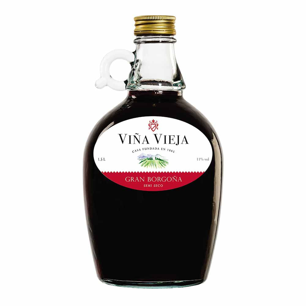 Vino Tinto VIÑA VIEJA Gran Borgoña Semi Seco Botella 1.5L