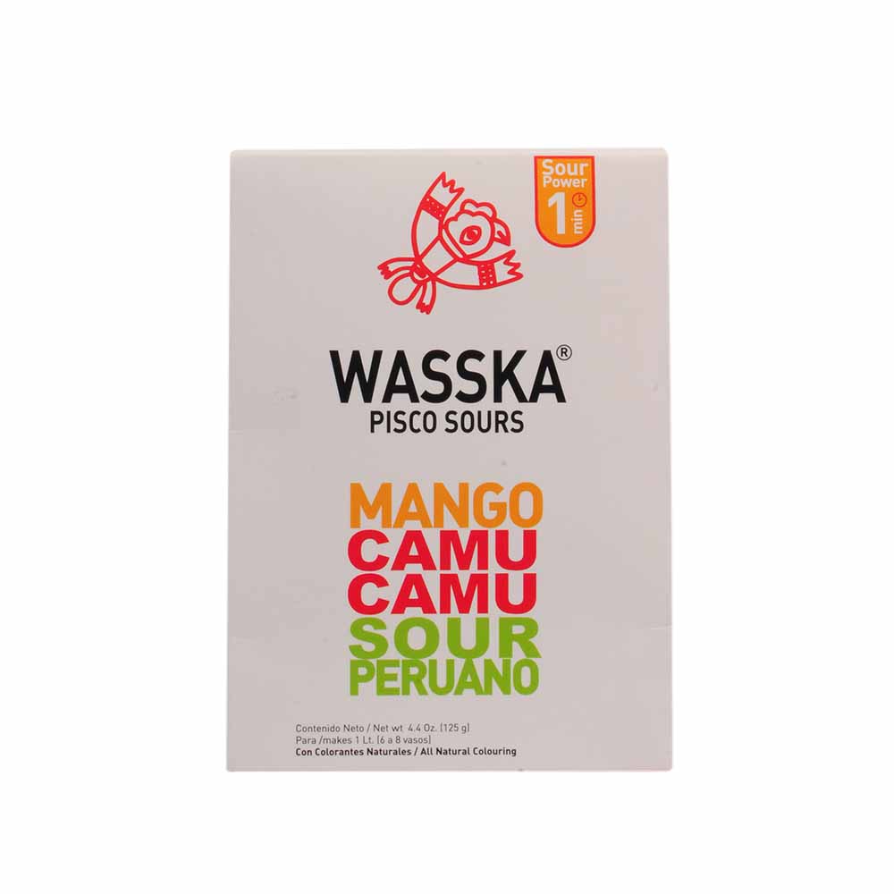 Mix Para Hacer Pisco Sour WASSKA Mango y Camu Camu Sobre 125g