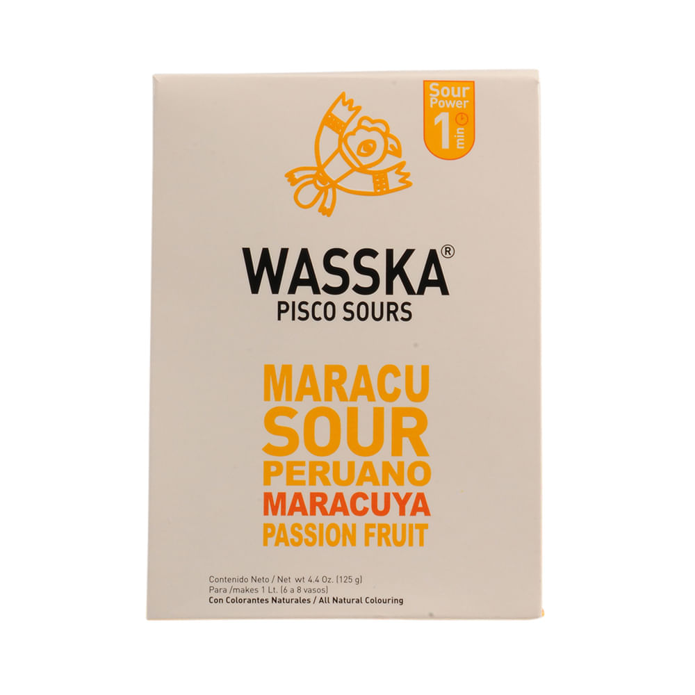 Mix Para Hacer Pisco Sour WASSKA Maracuyá Sobre 125g