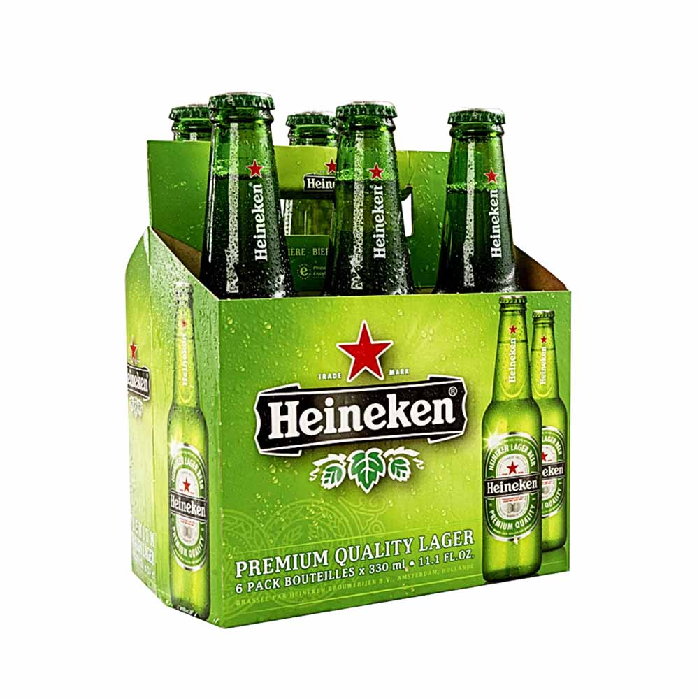 Cerveza HEINEKEN Botella 330ml Pack 6un