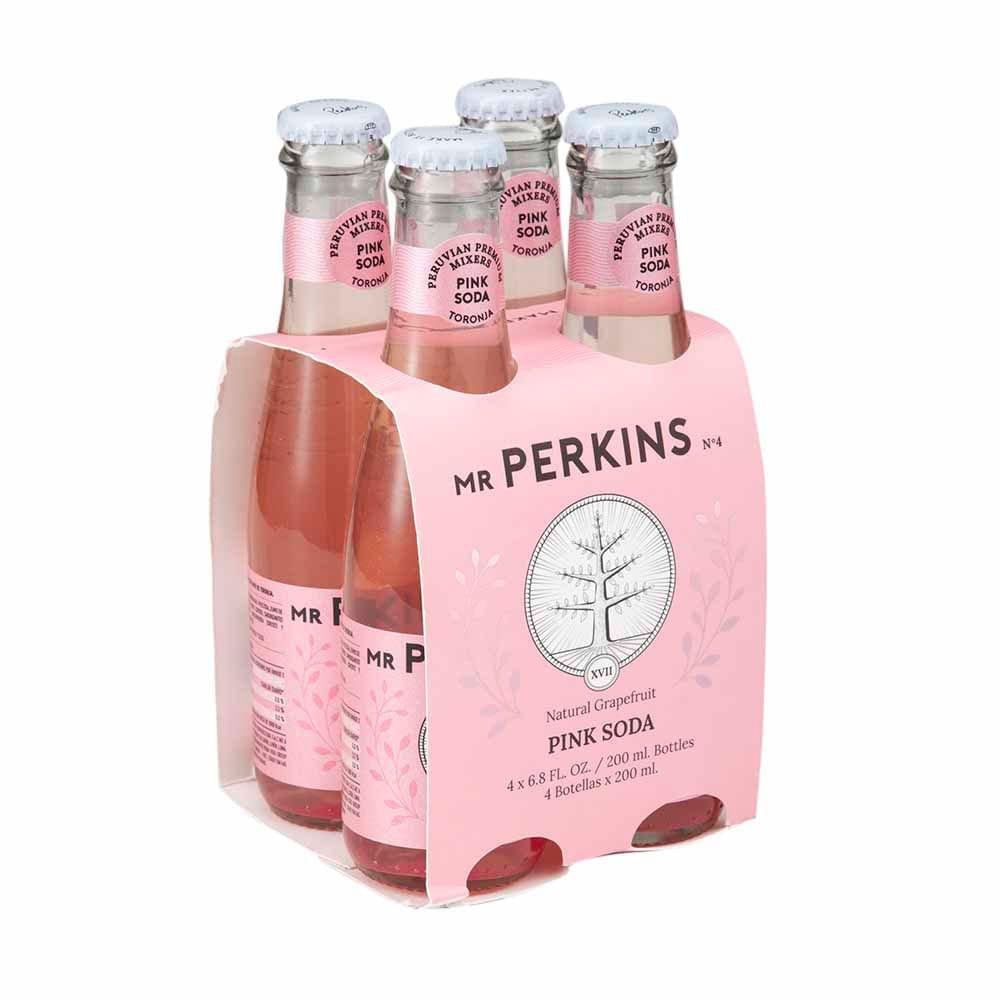 Agua Tónica MR PERKINS Pink Soda Botella 200ml Paquete 4un
