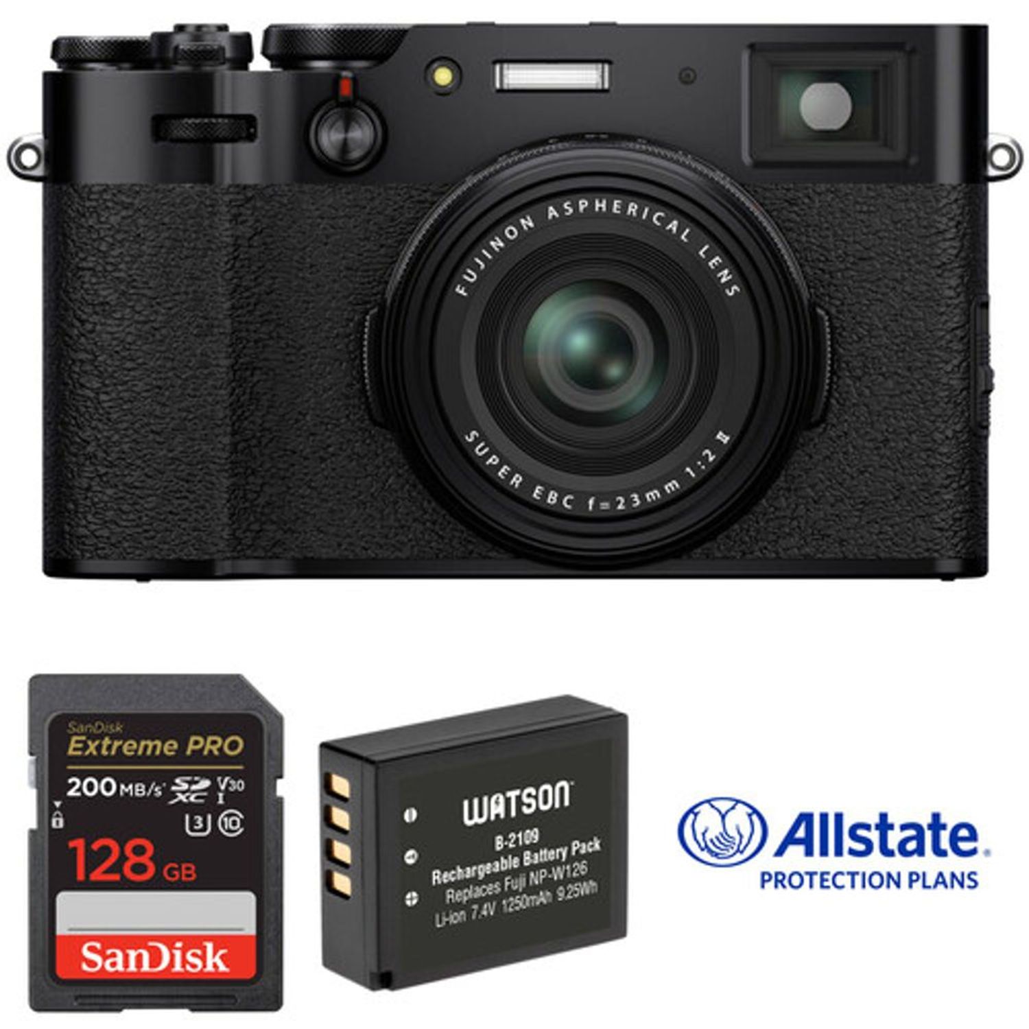Kit de lujo de cámara digital Fujifilm X100V (negro)