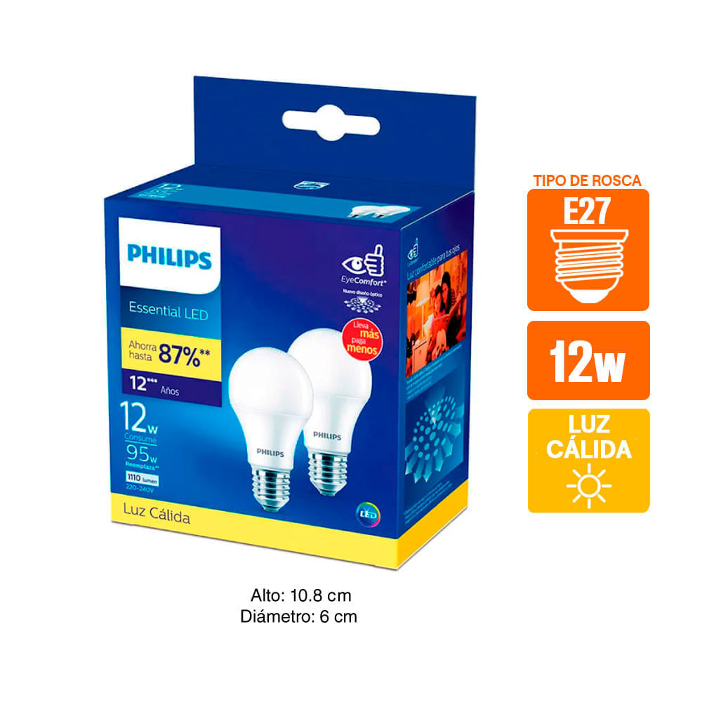 Foco LED Essential 12W E27 Luz Blanca