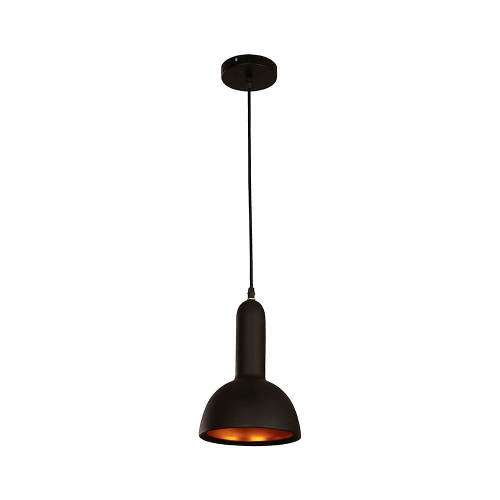 Lámpara Colgante Margot E27 1L Negro Metal Ikelite