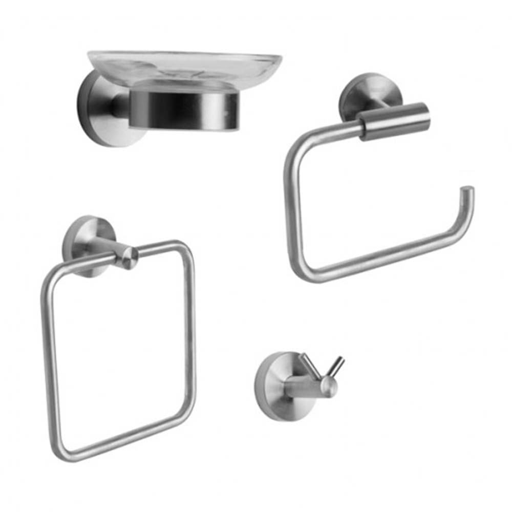 Set de baño x 4 piezas Steel Vainsa