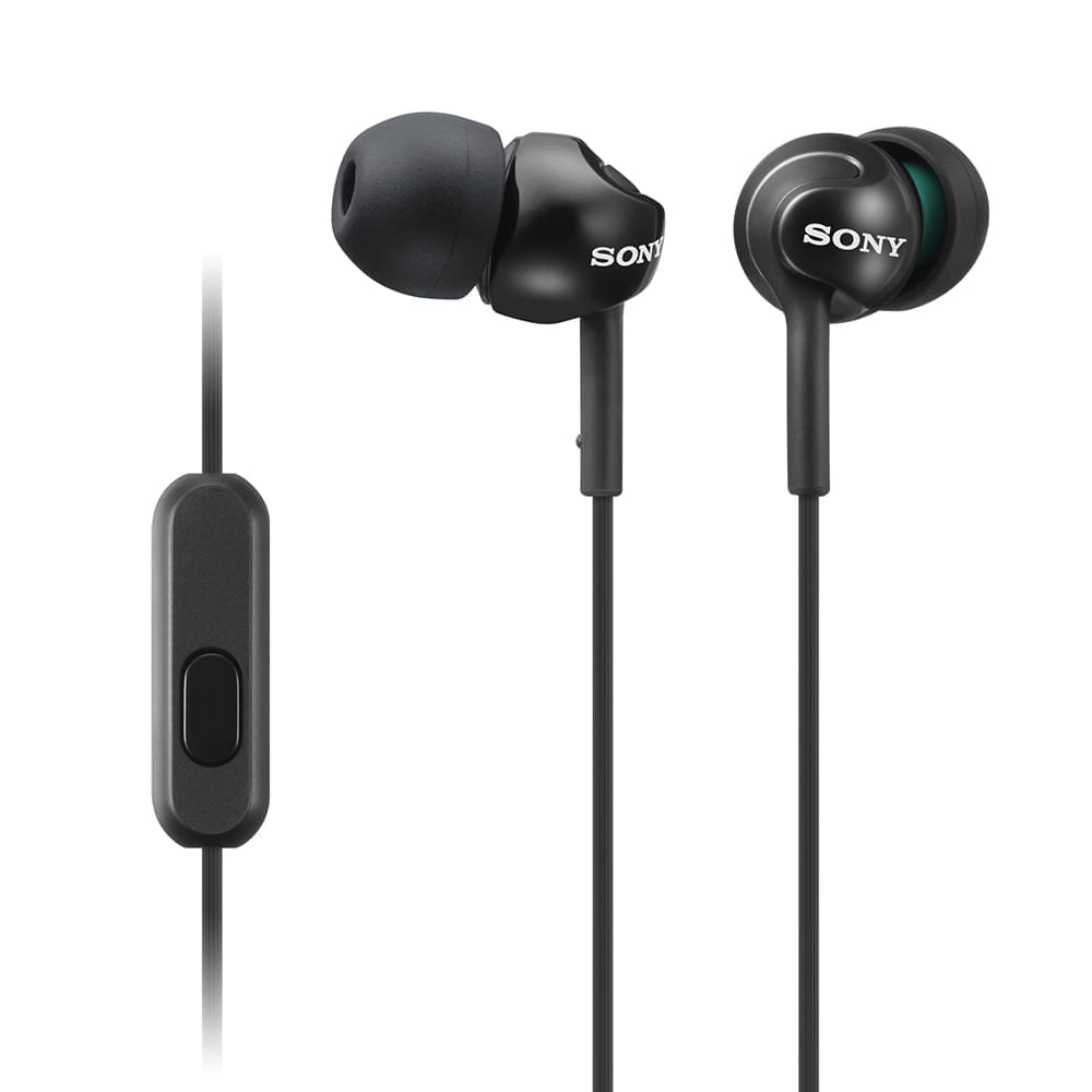 Audífonos Earbuds Sony MDREX110AP Negro con Micrófono