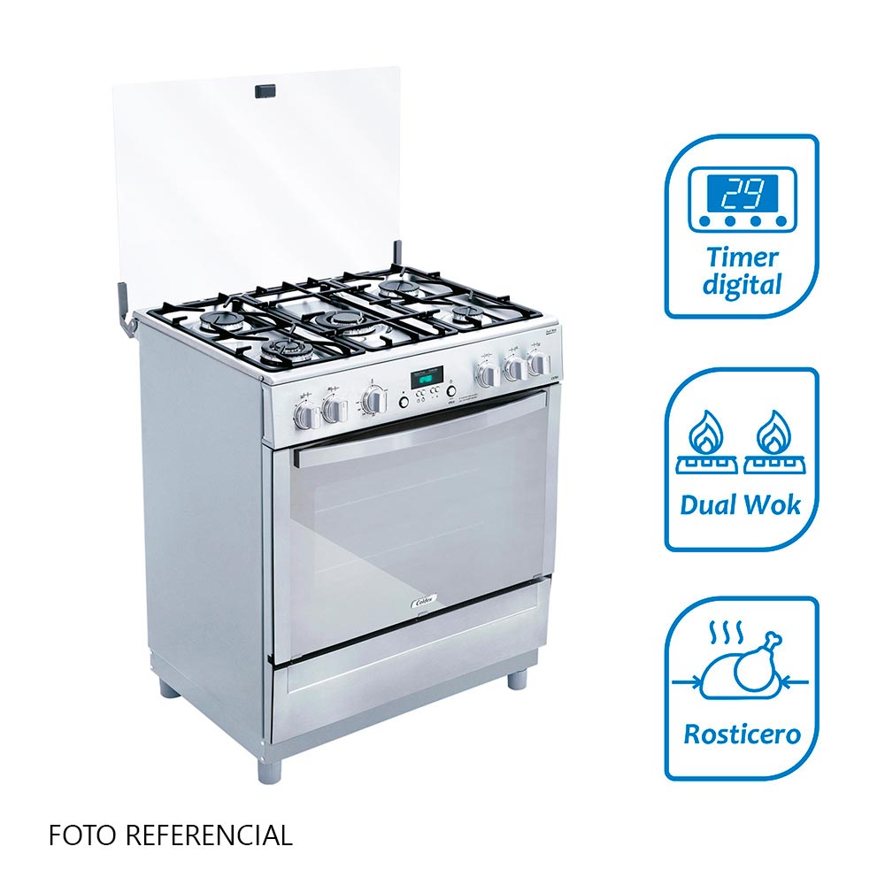 Cocina a gas Coldex CX781 Inox 30""