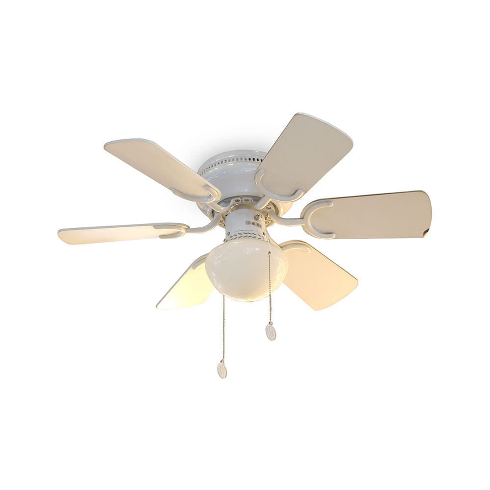 Ventilador de Techo Orange Blanco Reversible 6 Aspas con Luz E27 30""