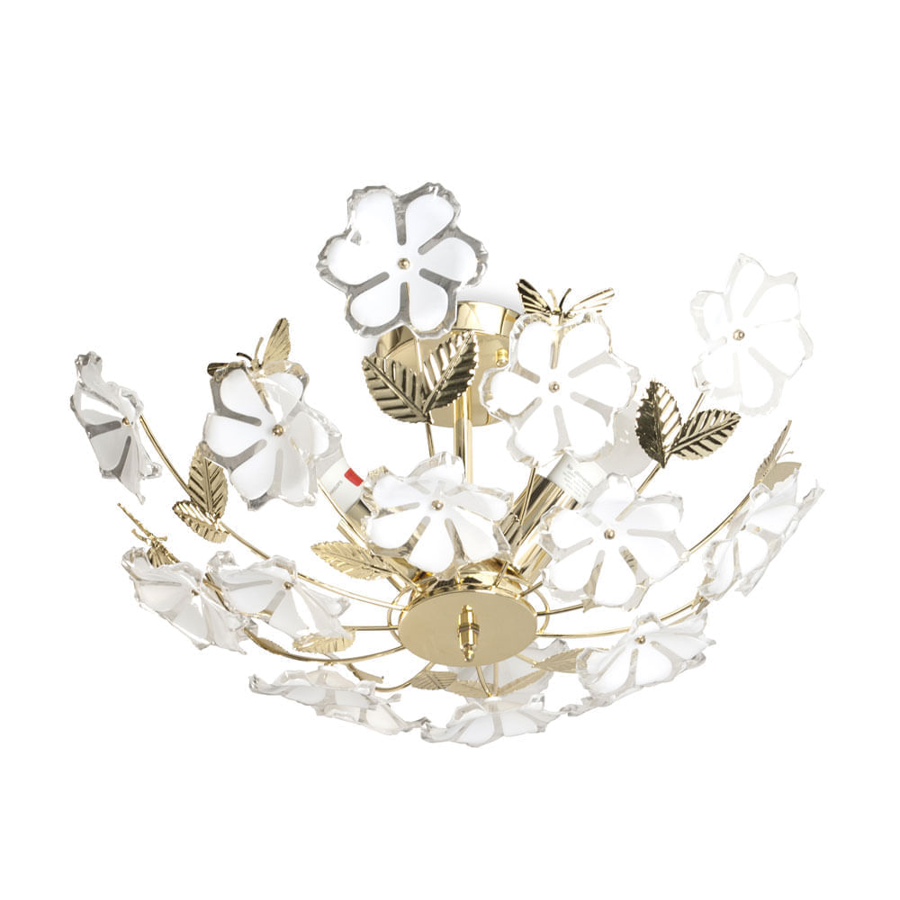 Colgante adosable Daisy Gold 3 luces Orange