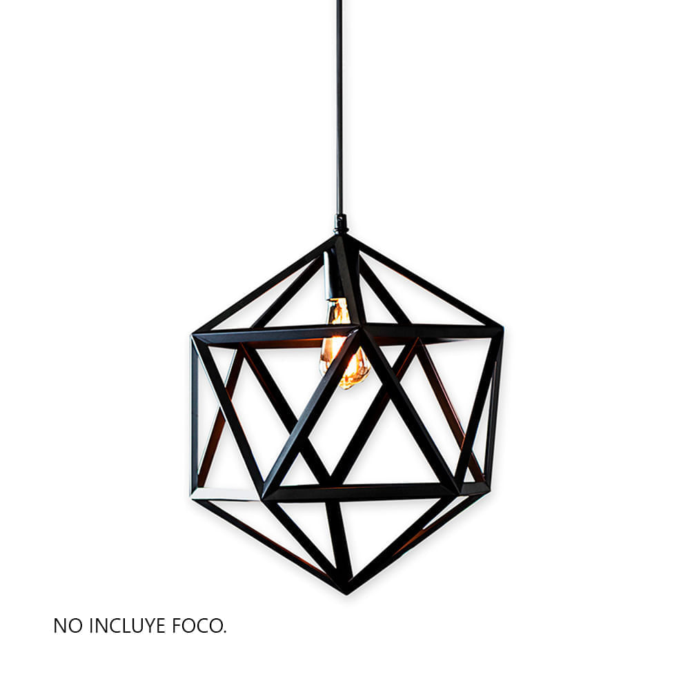 Lámpara colgante 5th Avenue Negro E27 1 luz Orange