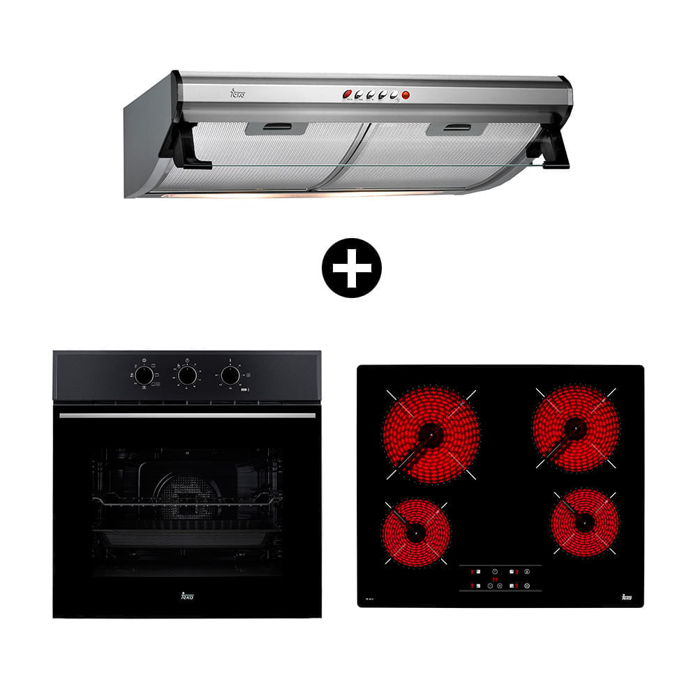 Tricombo cocina + campana + horno C6310 Tb6415 Hsb 610