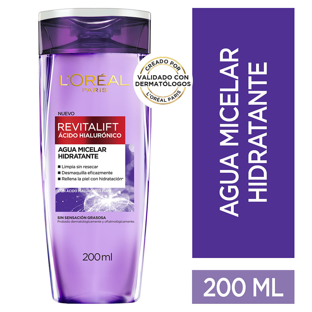 Agua Micelar Ácido Hialurónico 200 ml L'Oréal Paris Skin Care