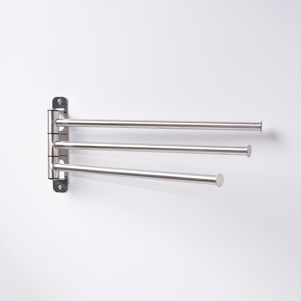 Toallero de Acero Cromado Mate 3 Niveles Loft Mia 45cm Sensea